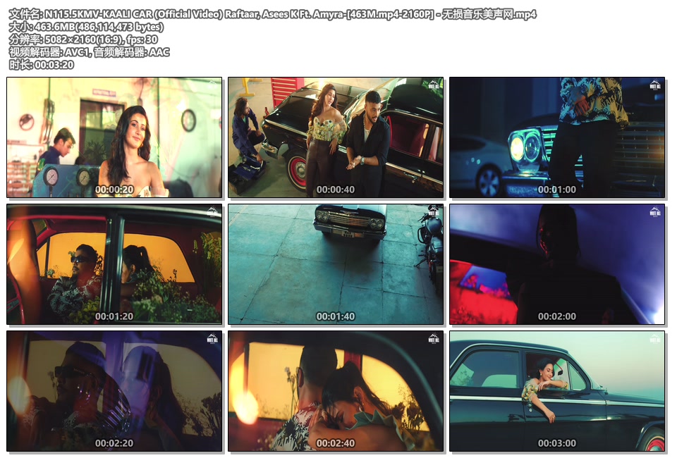 N115.5KMV-KAALI CAR (Official Video) Raftaar, Asees K Ft. Amyra-[463M.mp4-2160P] - 无损音乐美声网.mp4.jpg