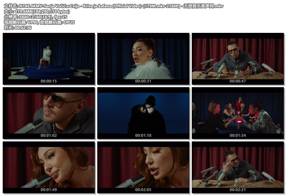 N146.4KMV-Sanja Vučić x Cvija - Kriva je kafana (Official Video)-[179M.mkv-2160P] - 无损音乐美声网.mkv.jpg