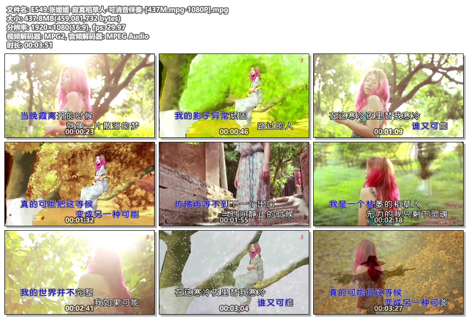 张媛媛_寂寞稻草人_可消音伴奏_[437M.mpg_1080P]